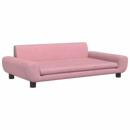 Sofa dla dzieci, różowa, 100x54x33 cm, aksamit Lumarko!