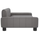 Sofa dla dzieci, szara, 90x53x30 cm, sztuczna skóra Lumarko!