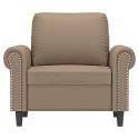 Fotel, kolor cappuccino, 60 cm, obity sztuczną skórą Lumarko!