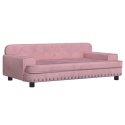 Sofa dla dzieci, różowa, 90x53x30 cm, aksamit Lumarko!