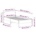 Rama łóżka z wezgłowiem, biała, 90x200 cm, lite drewno sosnowe Lumarko!