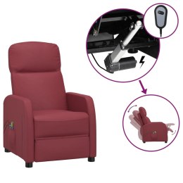 Elektryczny fotel masujący, czerwone wino, sztuczna skóra Lumarko!
