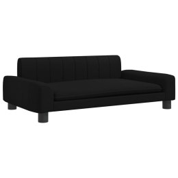 Sofa dla dzieci, czarna, 90x53x30 cm, obita tkaniną Lumarko!