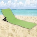 Składana mata plażowa z oparciem, PVC, zielona Lumarko!