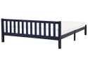 Łóżko drewniane 180 x 200 cm niebieskie FLORAC Lumarko!