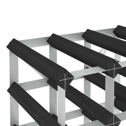 Stojak na 72 butelki wina, czarny, lite drewno sosnowe Lumarko!