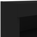 8-częściowy zestaw ściennych szafek TV z oświetleniem LED, czarny Lumarko!