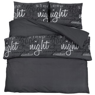 Zestaw pościeli, czarny, 200x200 cm, bawełna Lumarko!