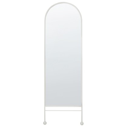 Metalowe lustro ścienne 45 x 145 cm białe JARNAGES