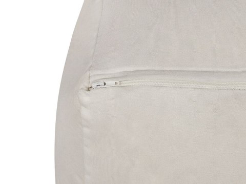 Puf welurowy 50 x 50 x 30 cm jasnobeżowy DAREYN