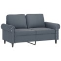 2-osobowa sofa z poduszkami, ciemnoszara, 120 cm, aksamit Lumarko!