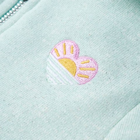 Bluza dziecięca z kapturem i suwakiem, mieszana jasna mięta, 104 Lumarko!