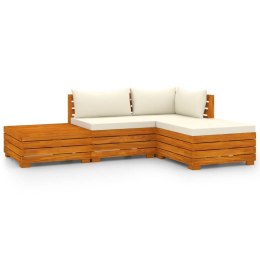 4-częściowy zestaw wypoczynkowy do ogrodu, poduszki, drewno akacjowe Lumarko!