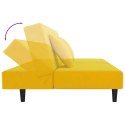 2-osobowa kanapa, 2 poduszki, żółta, aksamitna Lumarko!