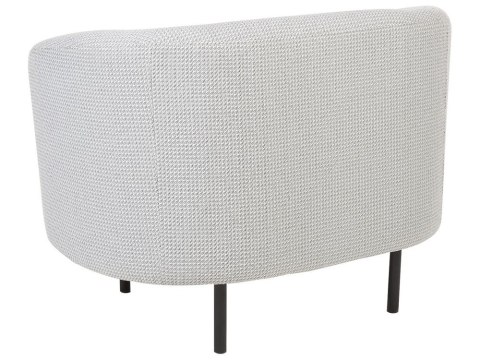 Komplet wypoczynkowy 3-osobowy tapicerowany czarno-biały LOEN