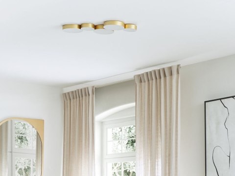 Lampa sufitowa LED 5-punktowa metalowa złota LUGA