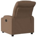 Elektryczny fotel rozkładany, brązowy, obity tkaniną Lumarko!