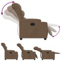 Elektryczny fotel rozkładany, brązowy, obity tkaniną Lumarko!