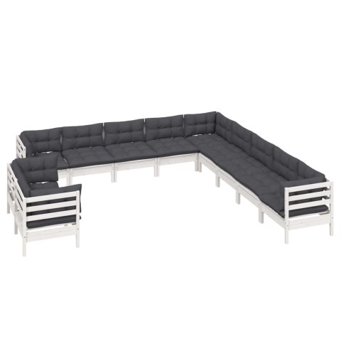 11-cz. zestaw wypoczynkowy do ogrodu, poduszki, biała sosna Lumarko!