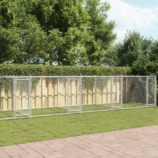 Klatka dla psa, z drzwiami, szara, 10x2x1,5 m, stal Lumarko!