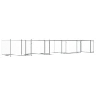 Klatka dla psa, z drzwiami, szara, 10x2x1,5 m, stal Lumarko!