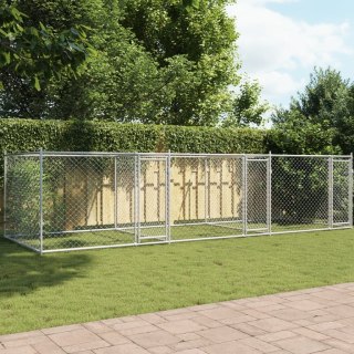 Klatka dla psa, z drzwiami, szara, 6x2x1,5 m, stal Lumarko!