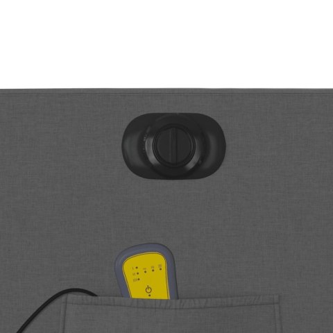 Rozkładany fotel masujący, elektryczny, ciemnoszary, tkanina Lumarko!