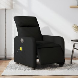 Rozkładany fotel masujący, elektryczny, czarny, tkanina Lumarko!