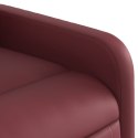 Rozkładany fotel pionizujący z masażem, elektryczny, bordowy Lumarko!