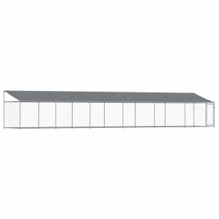Klatka dla psa, z dachem i drzwiami, szara, 12x2x2 m, stal Lumarko!