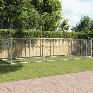 Klatka dla psa, z drzwiami, szara, 6x2x1,5 m, stal Lumarko!