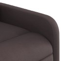 Rozkładany fotel masujący, ciemnobrązowy, obity tkaniną Lumarko!