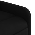 Rozkładany fotel masujący, czarny, obity tkaniną Lumarko!