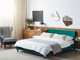 Łóżko welurowe 160 x 200 cm zielone FITOU Lumarko!