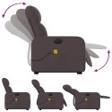 Podnoszony fotel masujący, elektryczny, rozkładany, ciemny brąz Lumarko!