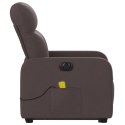 Podnoszony fotel masujący, elektryczny, rozkładany, ciemny brąz Lumarko!