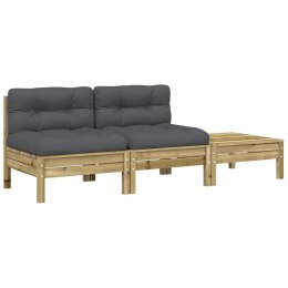 Sofa ogrodowa z poduszkami i podnóżkiem, 2-osobowa Lumarko!