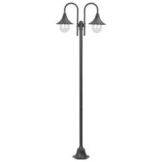 Latarnia ogrodowa 2-punktowa, 220 cm, aluminium, E27, brązowa Lumarko!