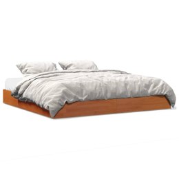 Rama łóżka, woskowy brąz, 200x200 cm, lite drewno sosnowe Lumarko!