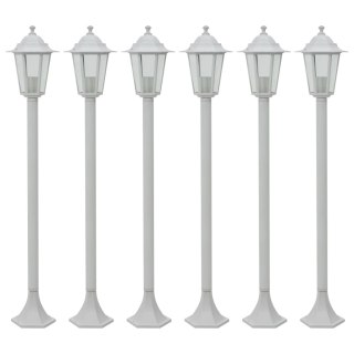 Lampy ogrodowe, 110 cm, E27, aluminium, 6 szt., białe Lumarko!