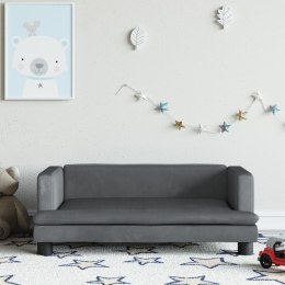 Sofa dla dzieci, ciemnoszara, 80x45x30 cm, aksamit Lumarko!