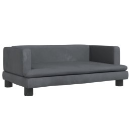 Sofa dla dzieci, ciemnoszara, 80x45x30 cm, aksamit Lumarko!