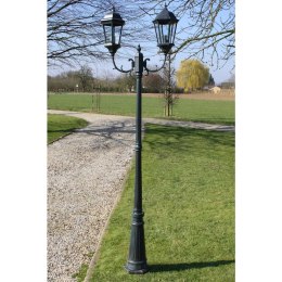 Stojąca lampa ogrodowa 2-ramienna, 230 cm, ciemnozielona/czarna Lumarko!