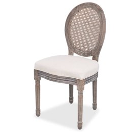 Krzesła stołowe, 2 szt., kremowe, obite tkaniną Lumarko!
