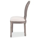 Krzesła stołowe, 2 szt., kremowe, obite tkaniną Lumarko!