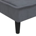 Sofa rozkładana L, ciemnoszara, 255x140x70 cm, aksamit Lumarko!