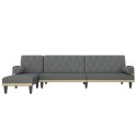 Sofa rozkładana L, ciemnoszara, 260x140x70 cm, tkanina Lumarko!