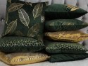 2 welurowe poduszki dekoracyjne w geometryczny wzór 45 x 45 cm zielone CELOSIA Lumarko!