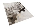 Dywan patchwork skórzany 160 x 230 cm szary SASON Lumarko!