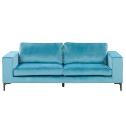 Sofa 3-osobowa welurowa niebieska VADSTENA Lumarko!